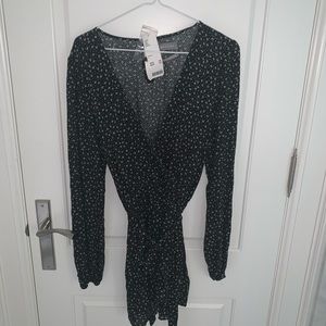 Black dress with flowers on it